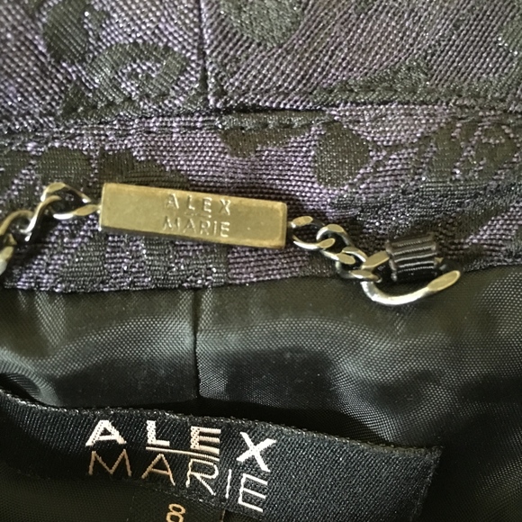 2pc Womens Suit ALEX MARIE professional skirt jacket Set 4, 8 NEW - Picture 4 of 7